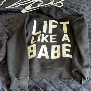 Barbell babe zip up hoodie